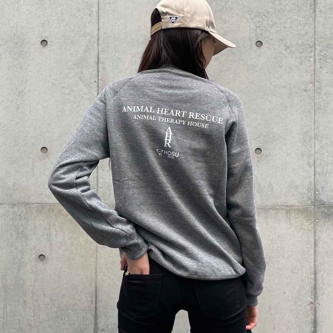 AHR✕HOSU オリジナル クルーネックスウェット GREY